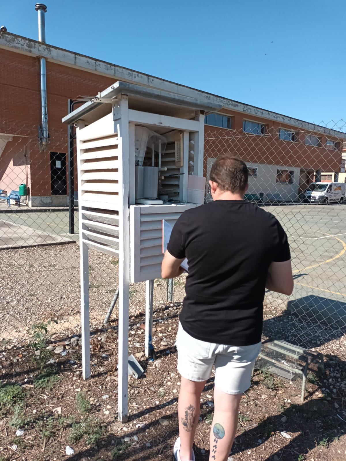 Visitando la estación meteorológica